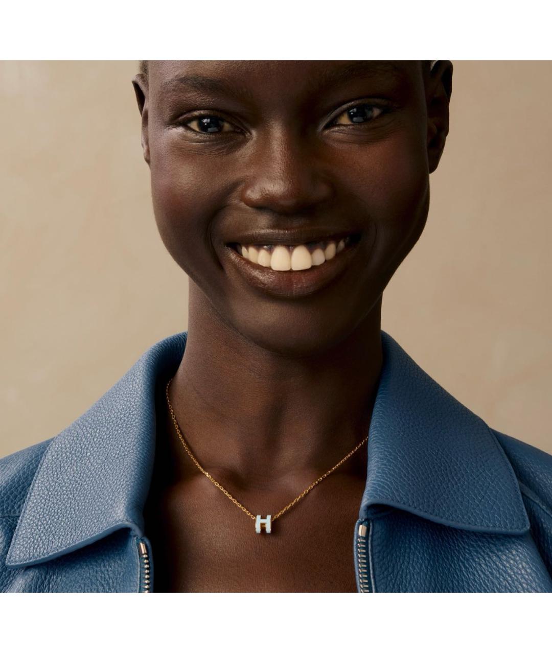 HERMES Голубая металлическая подвеска, фото 3