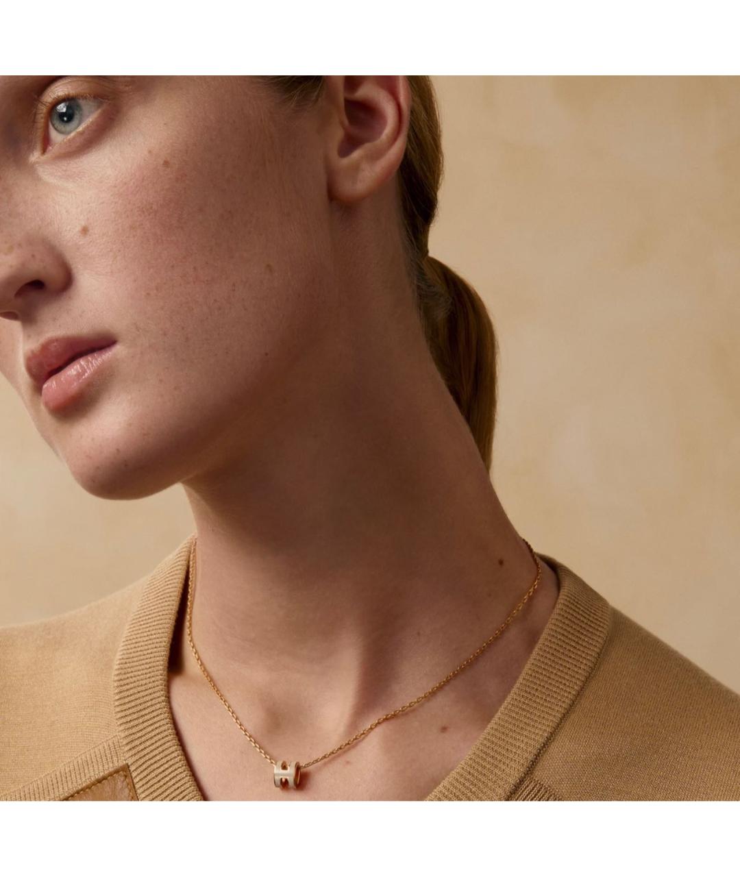 HERMES Бежевая металлическая подвеска, фото 3