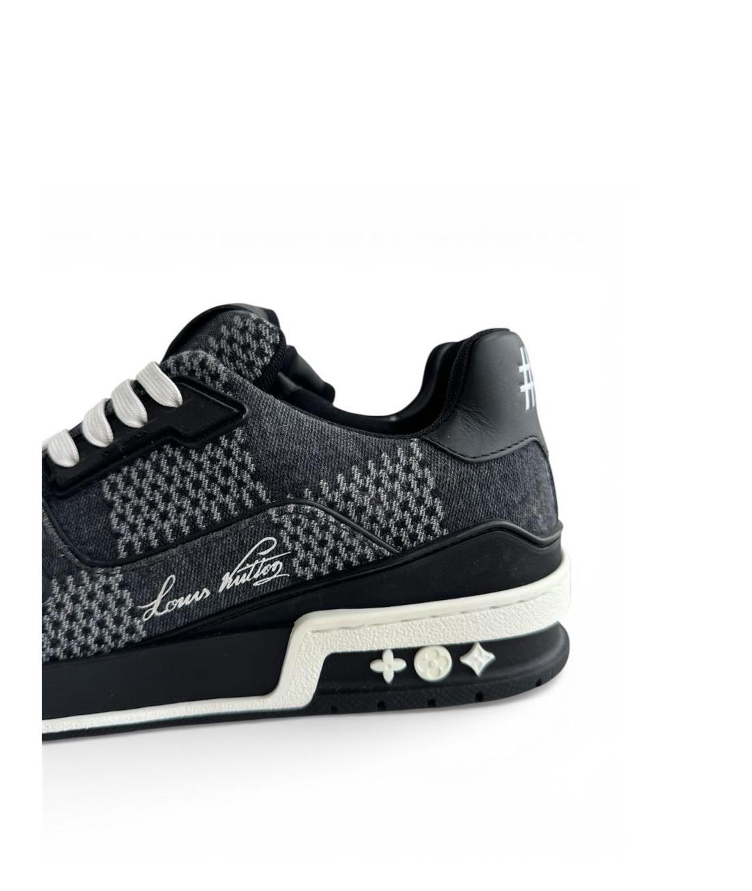 LOUIS VUITTON Серые текстильные высокие кроссовки / кеды, фото 2