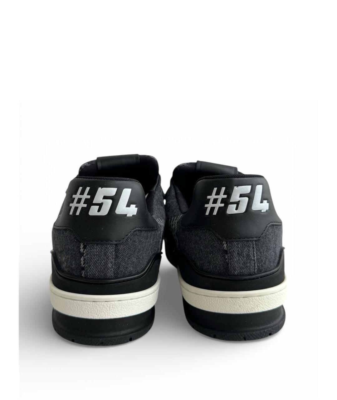 LOUIS VUITTON Серые текстильные высокие кроссовки / кеды, фото 3