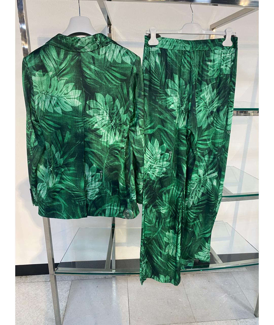 ERMANNO FIRENZE Зеленый вискозный костюм с брюками, фото 6