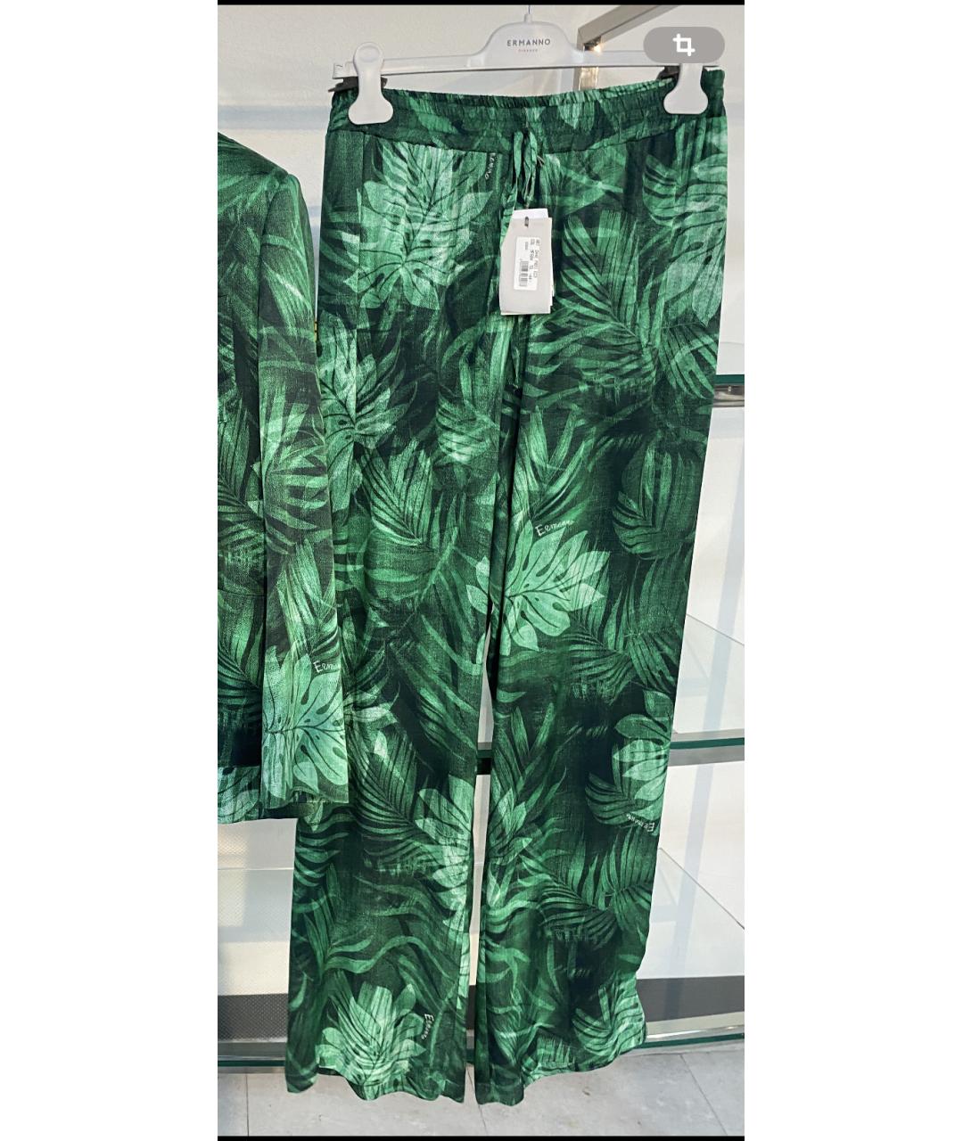 ERMANNO FIRENZE Зеленый вискозный костюм с брюками, фото 2