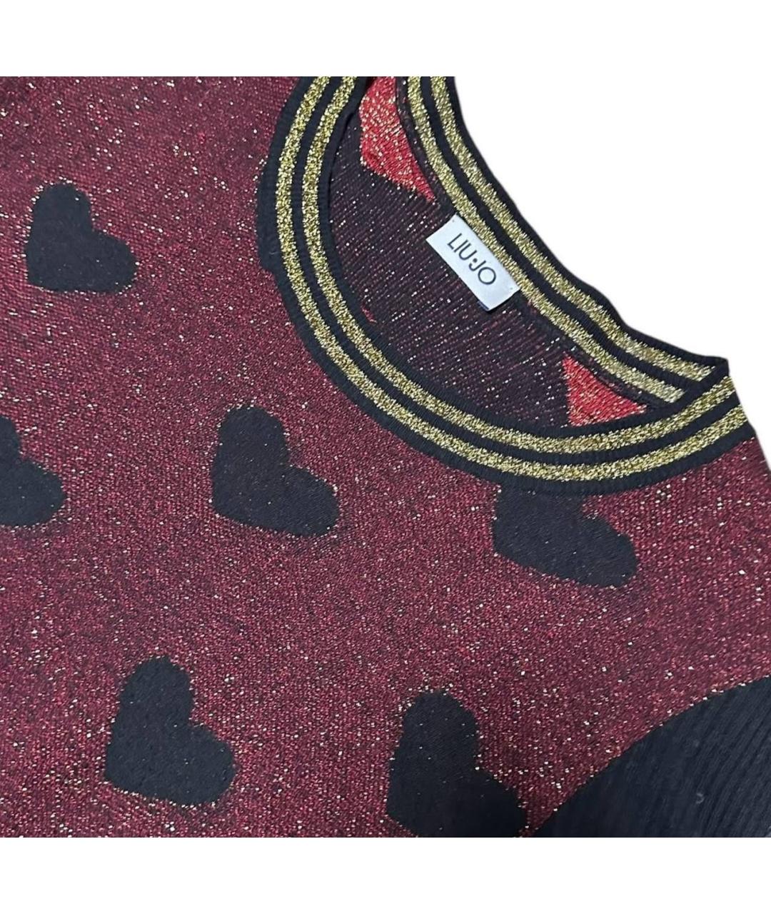 LIU JO Бордовый вискозный джемпер / свитер, фото 4