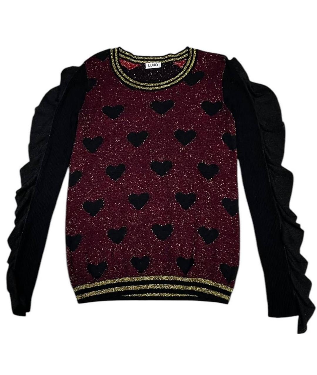 LIU JO Бордовый вискозный джемпер / свитер, фото 9