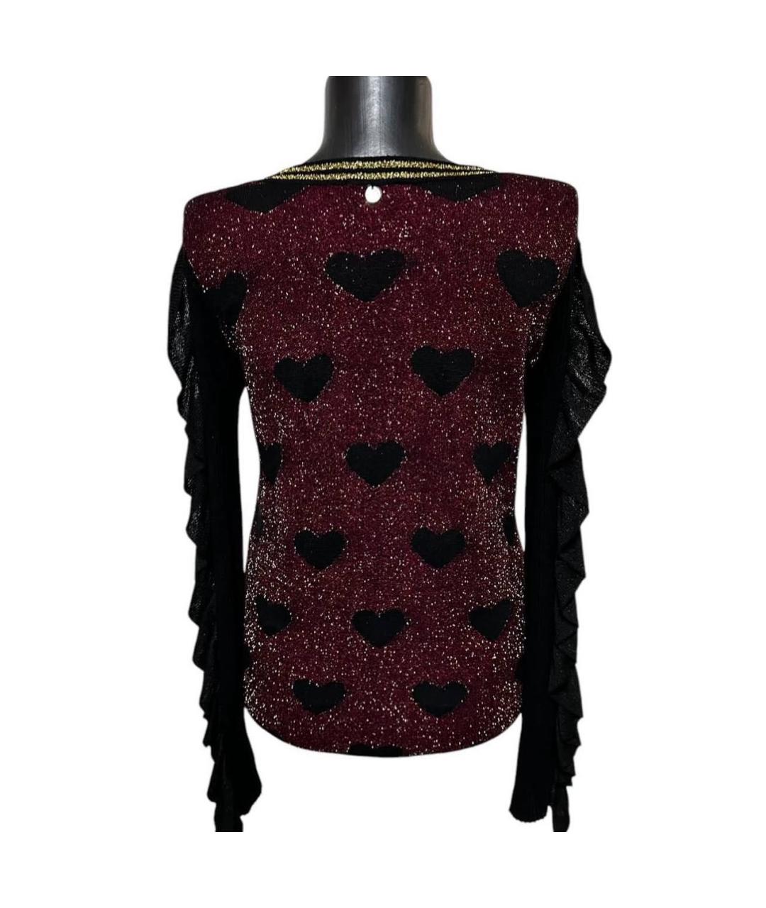 LIU JO Бордовый вискозный джемпер / свитер, фото 2