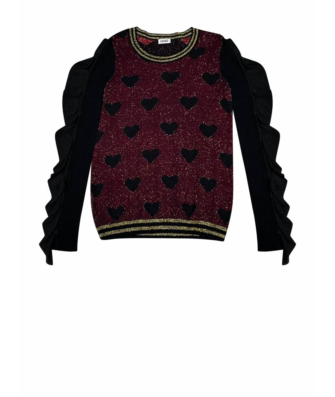 LIU JO Бордовый вискозный джемпер / свитер, фото 1