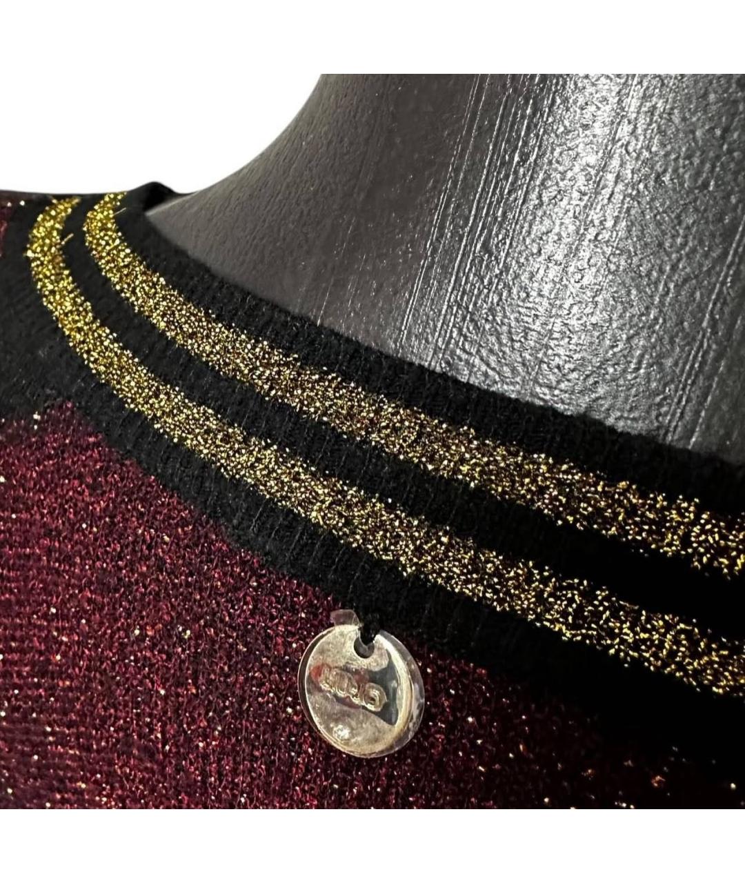 LIU JO Бордовый вискозный джемпер / свитер, фото 3