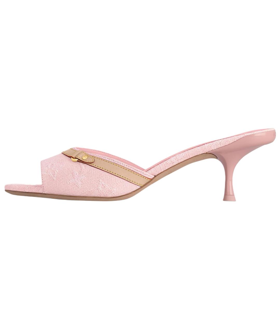 LOUIS VUITTON Розовые мюли, фото 2