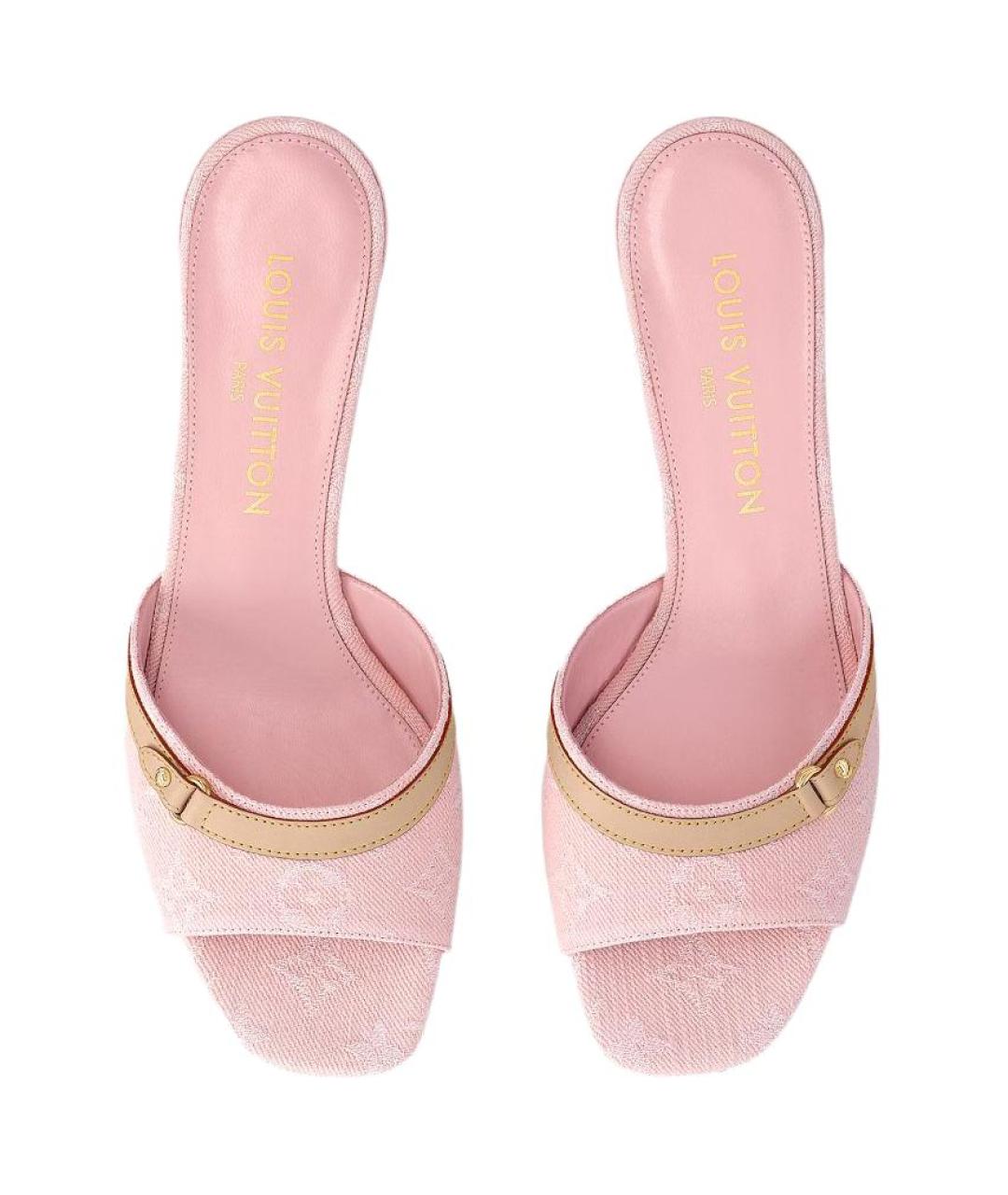 LOUIS VUITTON Розовые мюли, фото 4