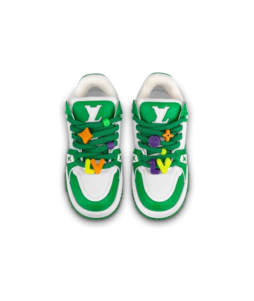 LOUIS VUITTON Зеленые низкие кроссовки / кеды, фото 2