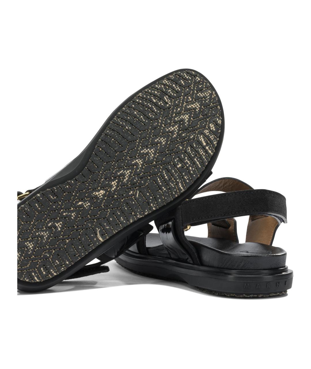 MARNI Черные сандалии из лакированной кожи, фото 4