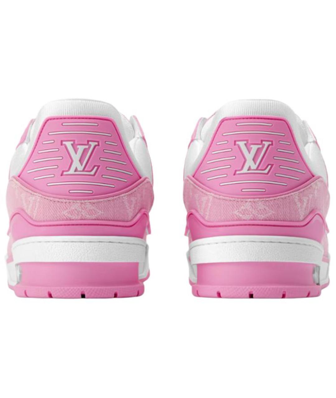 LOUIS VUITTON Розовые кожаные низкие кроссовки / кеды, фото 5