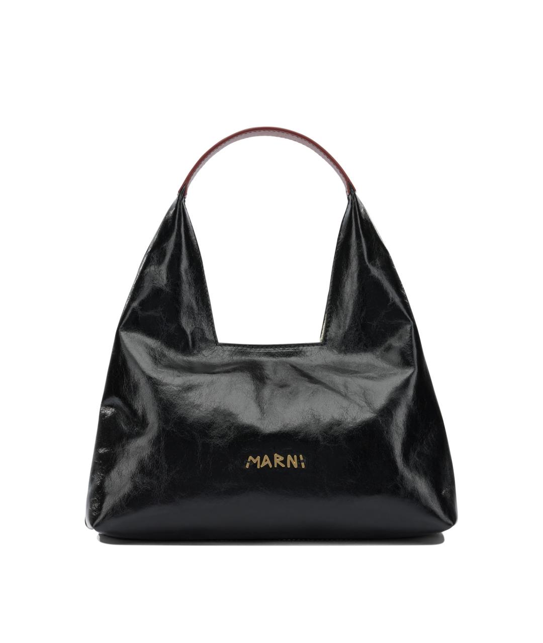 MARNI Черная кожаная сумка через плечо, фото 1