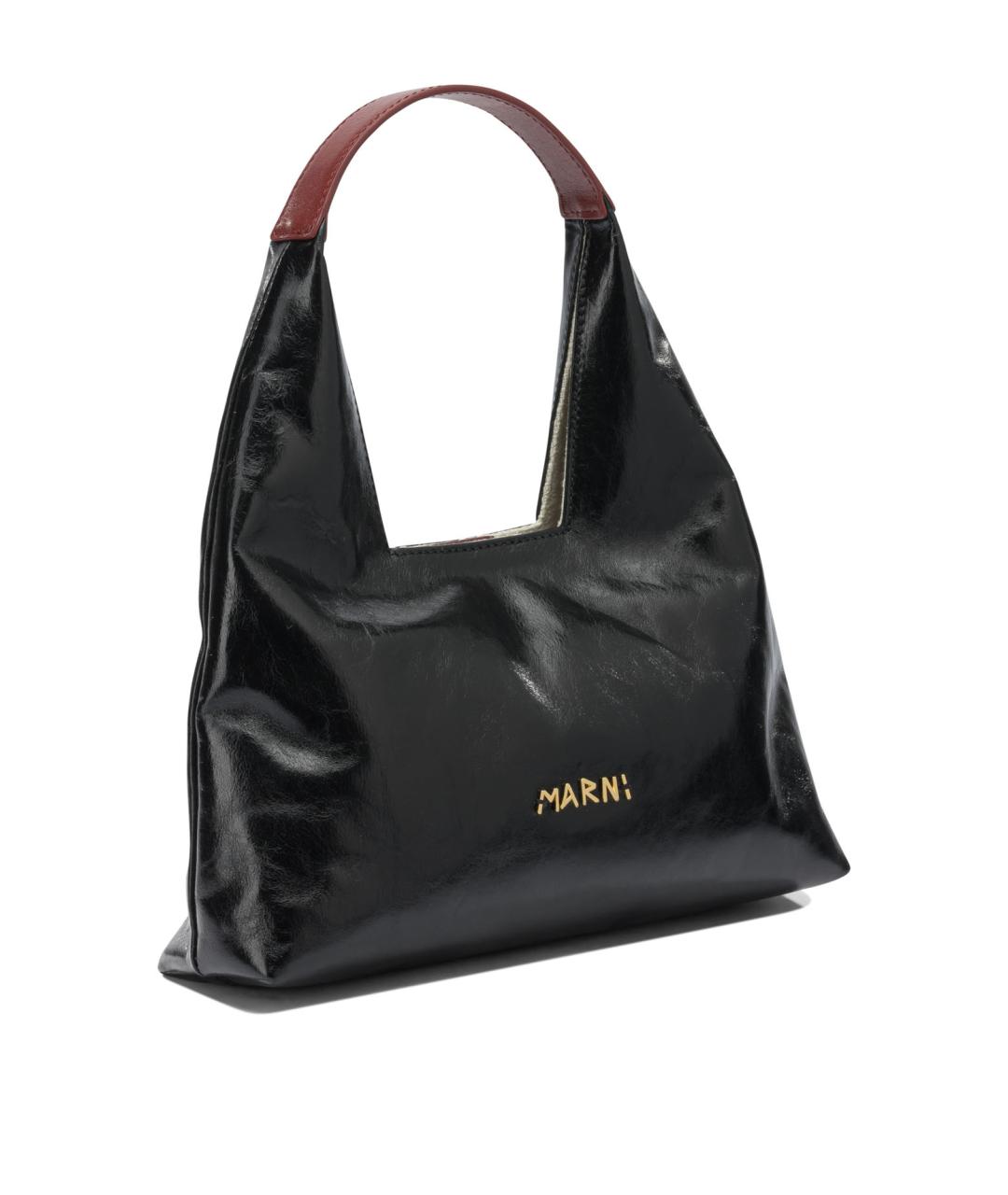 MARNI Черная кожаная сумка через плечо, фото 2