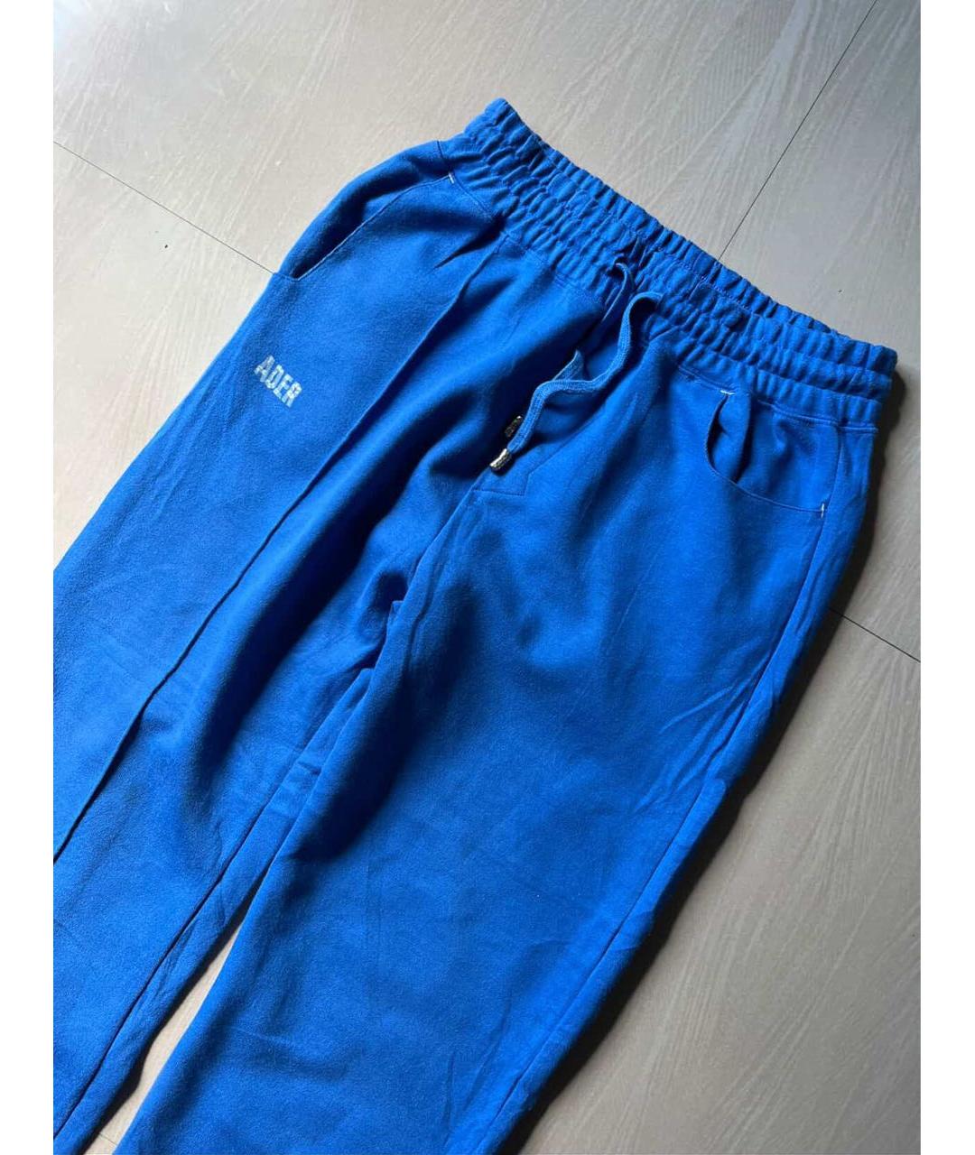 ADER ERROR Синие хлопковые повседневные брюки, фото 2