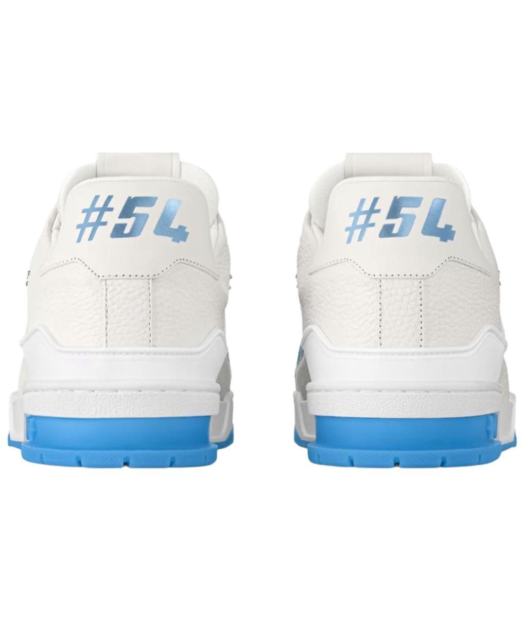 LOUIS VUITTON Синие кожаные низкие кроссовки / кеды, фото 5