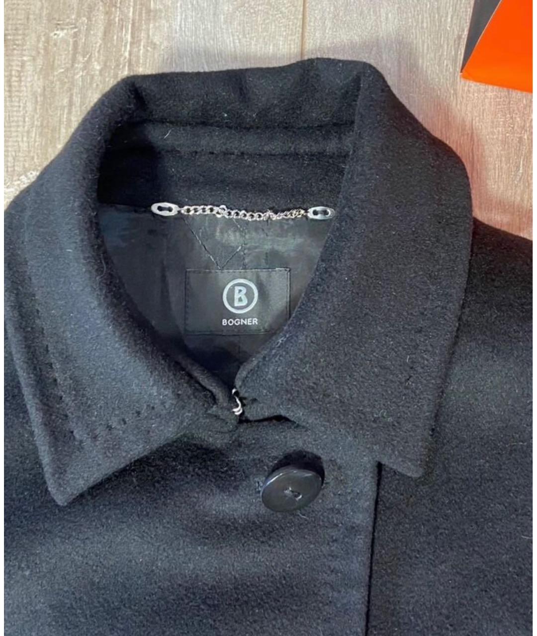 BOGNER Черное шерстяное пальто, фото 4