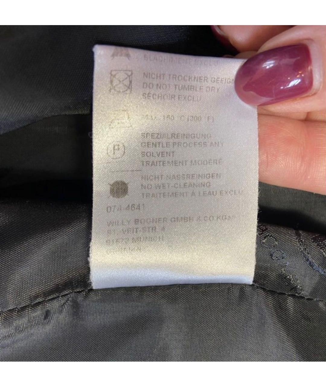 BOGNER Черное шерстяное пальто, фото 8