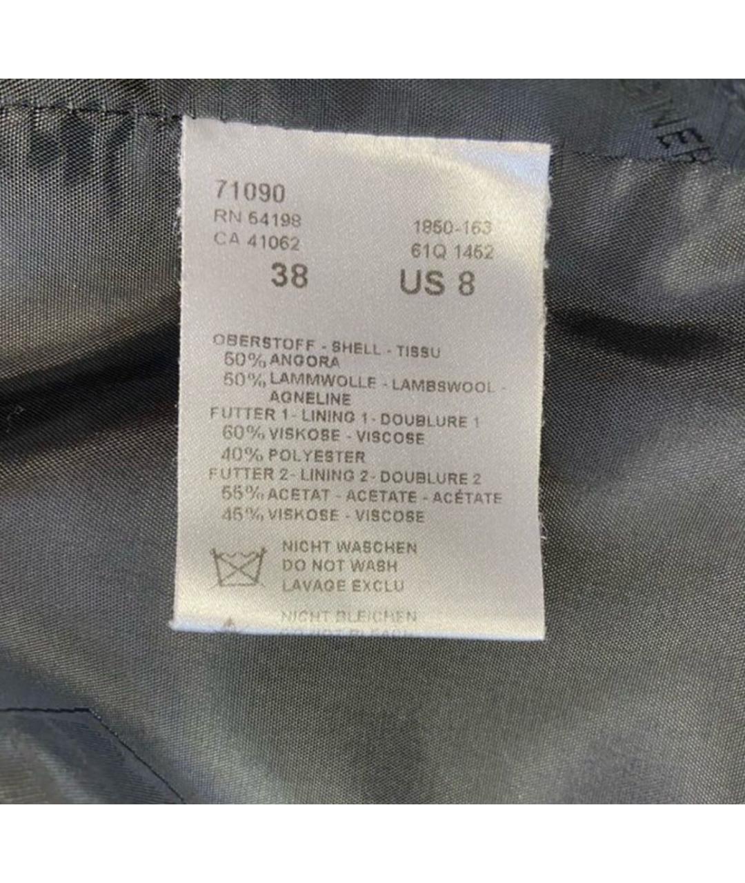 BOGNER Черное шерстяное пальто, фото 7
