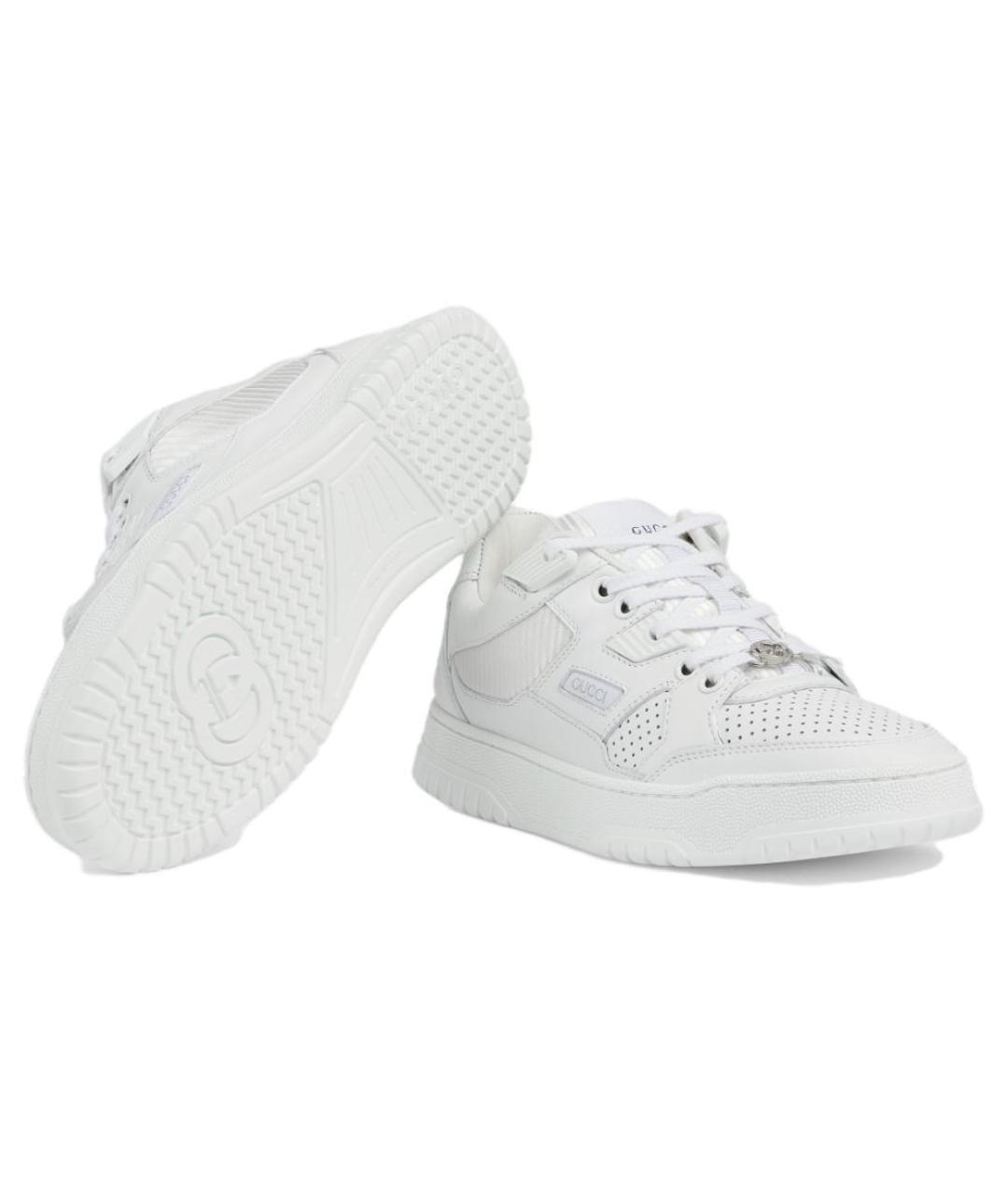 GUCCI Белые кожаные кеды, фото 5