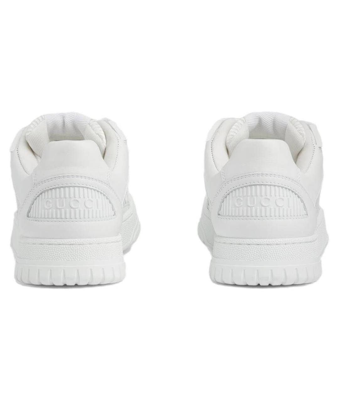 GUCCI Белые кожаные кеды, фото 4