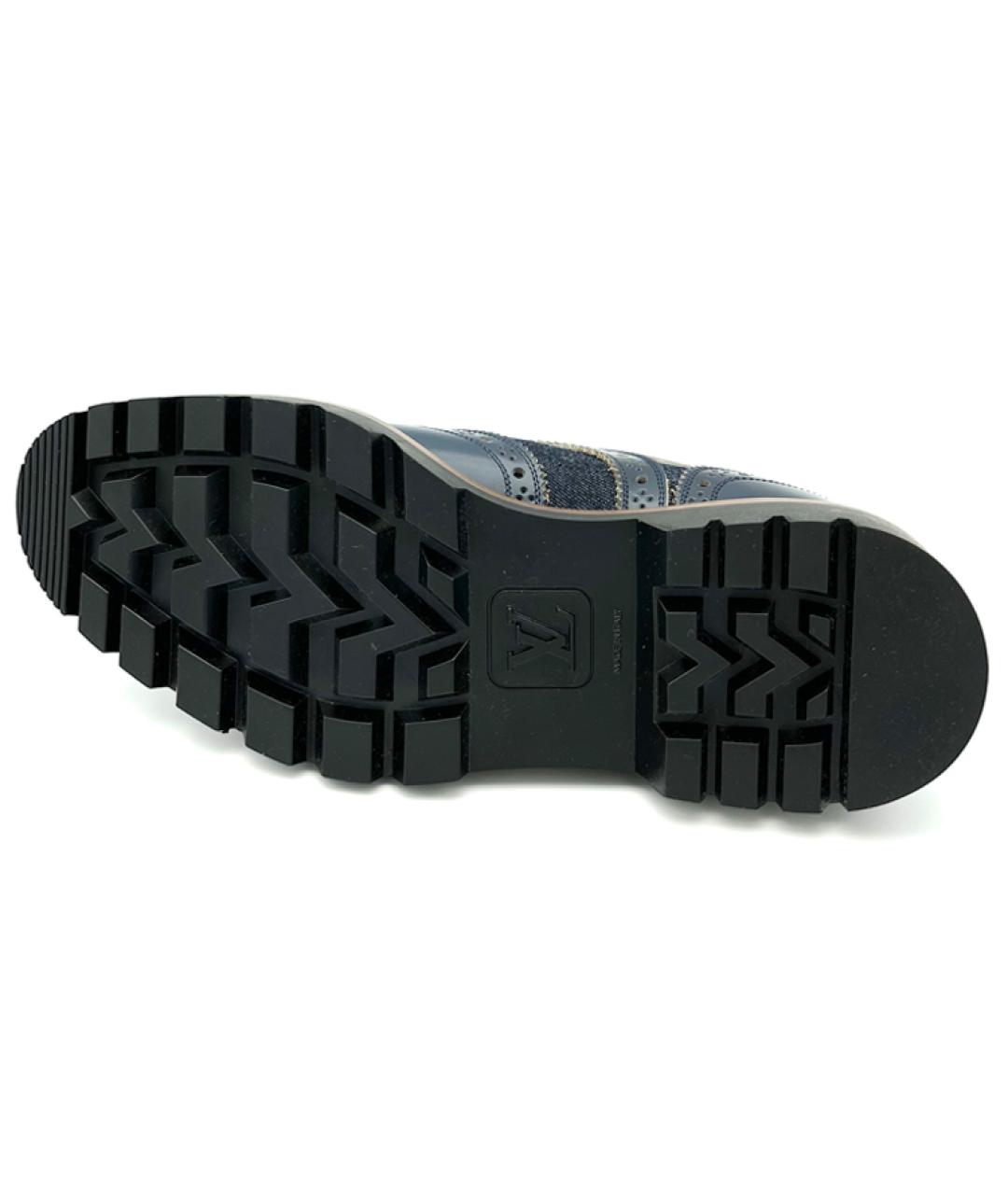 LOUIS VUITTON Синие кожаные туфли, фото 4