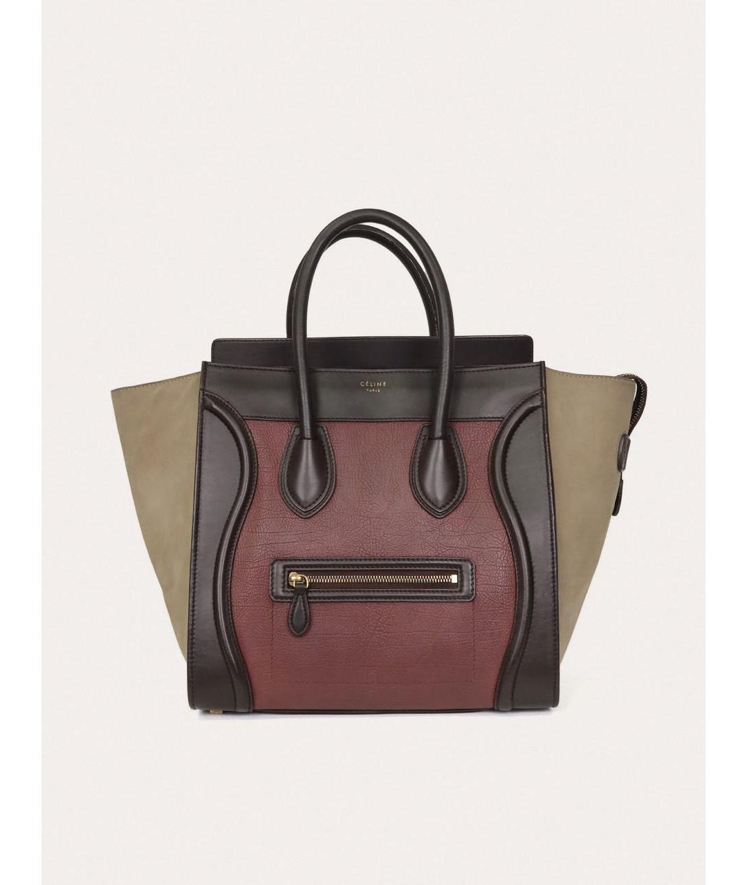 CELINE Мульти кожаная сумка с короткими ручками, фото 9