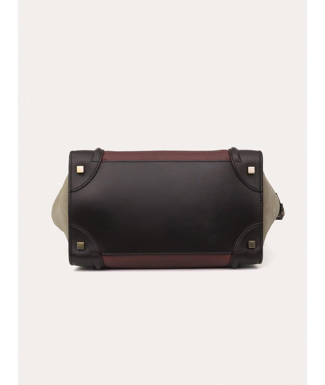 CELINE Мульти кожаная сумка с короткими ручками, фото 5