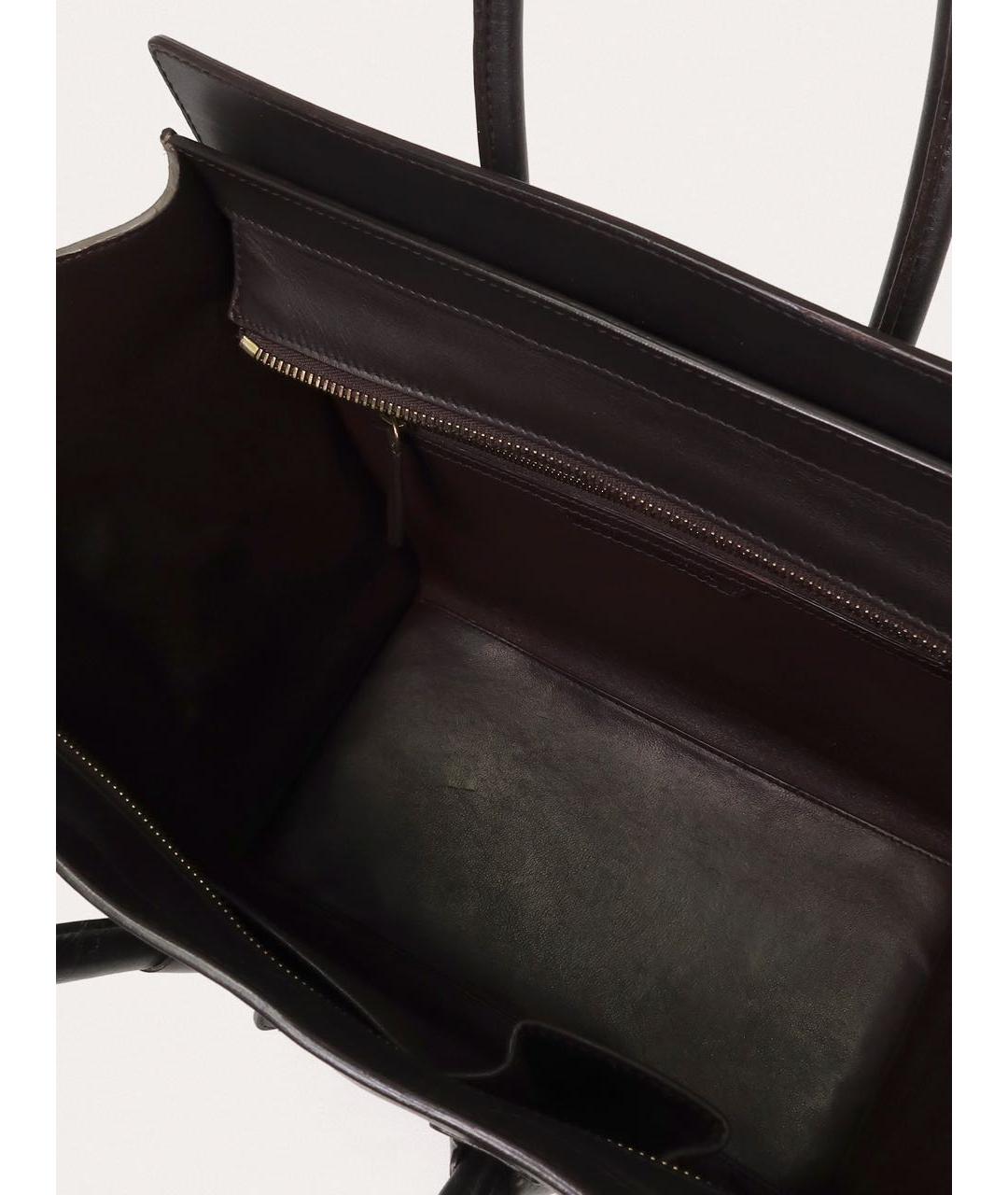 CELINE Мульти кожаная сумка с короткими ручками, фото 4