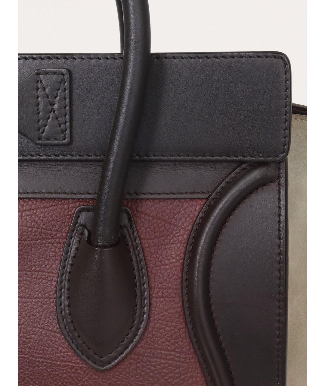 CELINE Мульти кожаная сумка с короткими ручками, фото 7