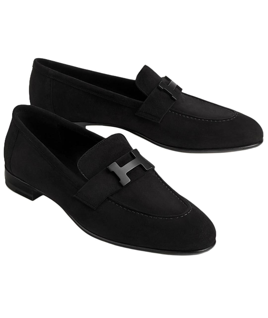 HERMES Черные лоферы, фото 4