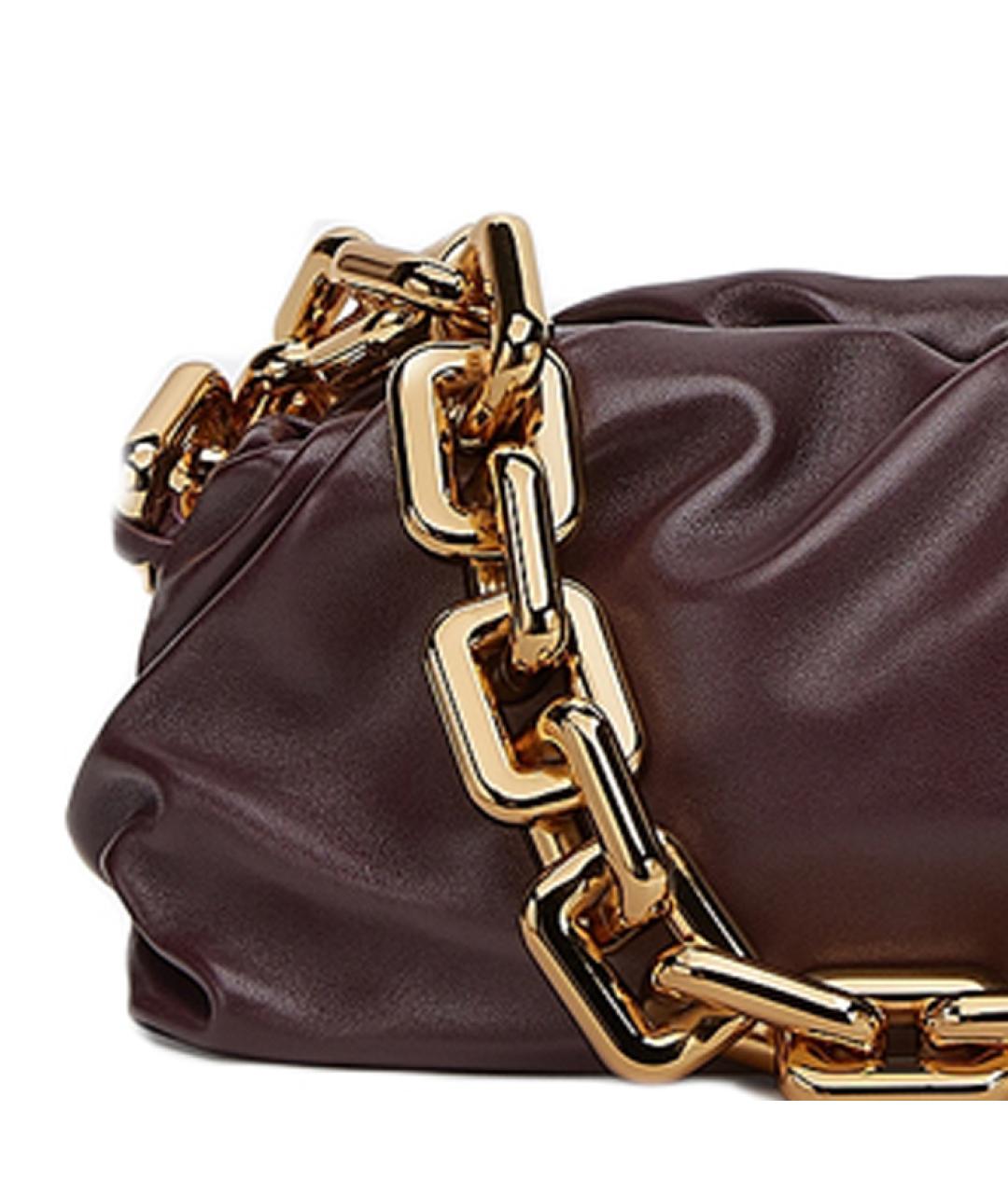 BOTTEGA VENETA Коричневая кожаная сумка через плечо, фото 3