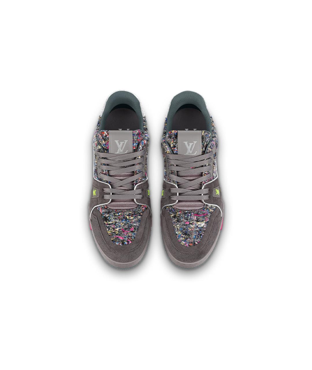 LOUIS VUITTON Серые низкие кроссовки / кеды, фото 3
