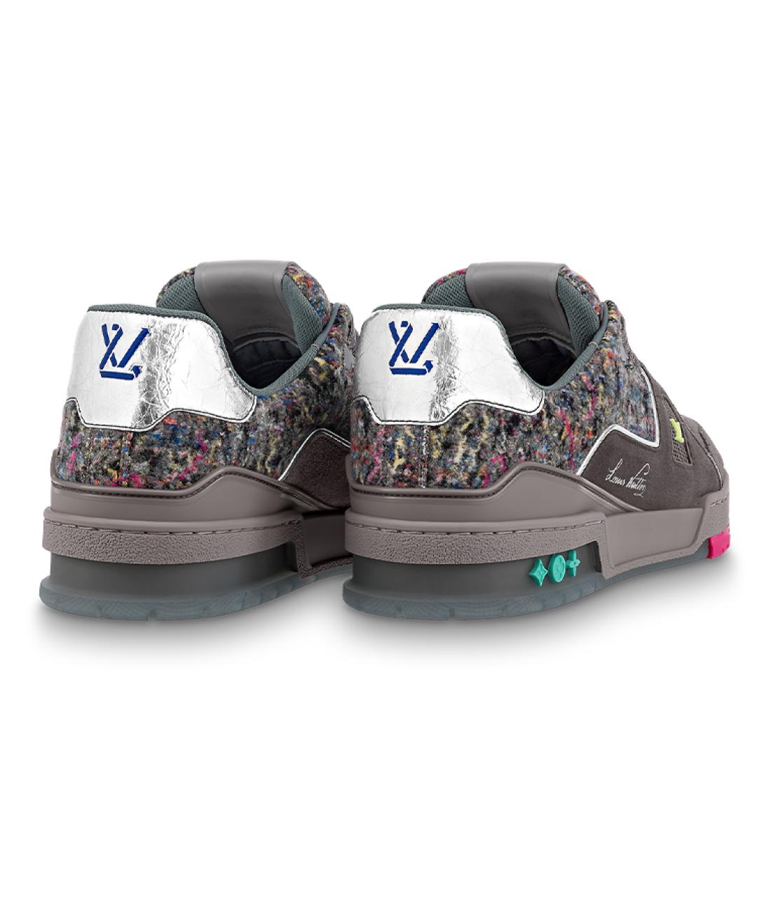 LOUIS VUITTON Серые низкие кроссовки / кеды, фото 4