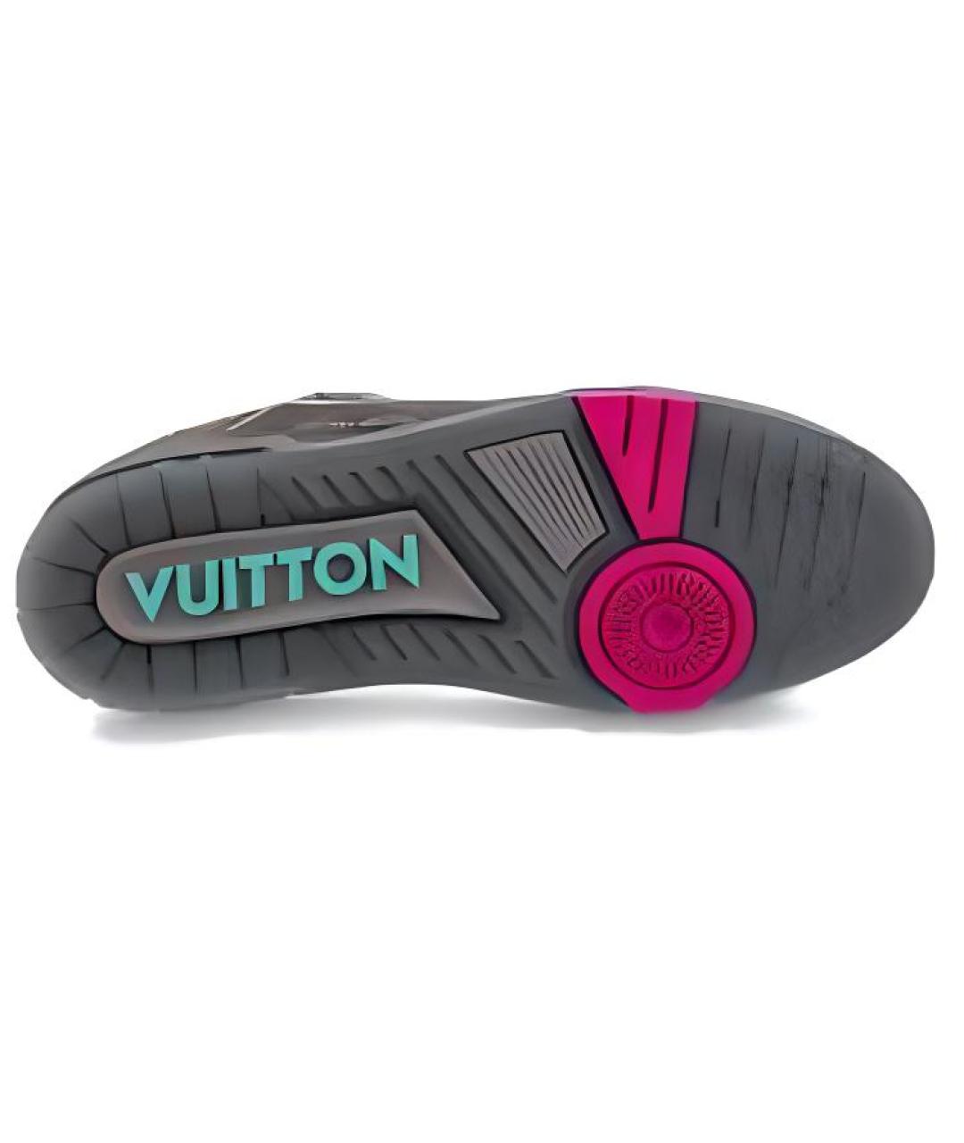 LOUIS VUITTON Серые низкие кроссовки / кеды, фото 5