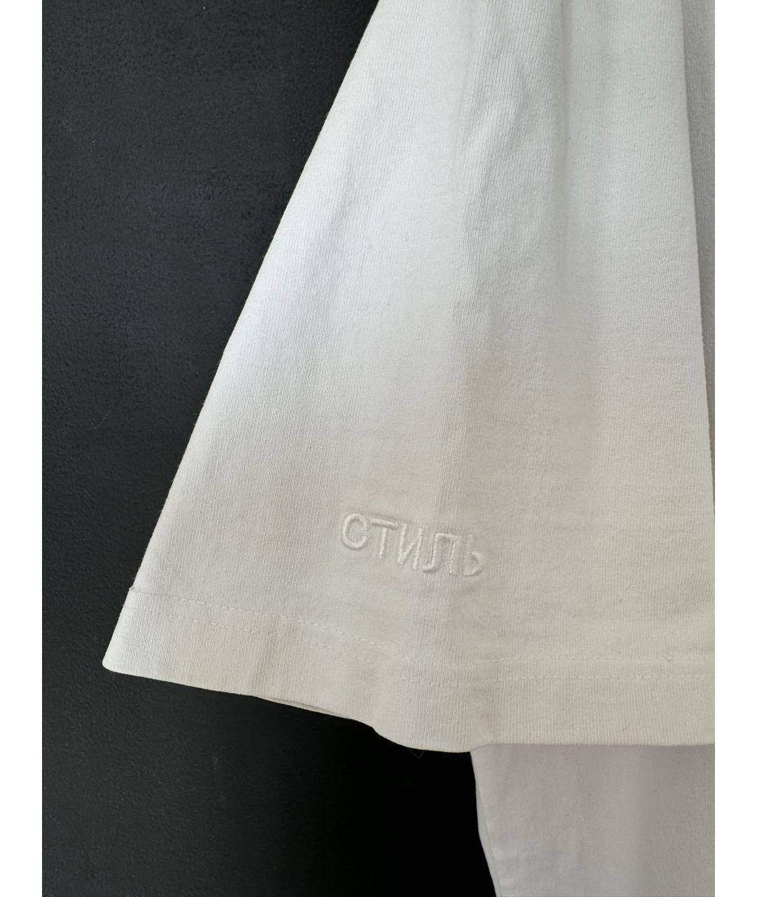 HERON PRESTON Белая хлопковая футболка, фото 5
