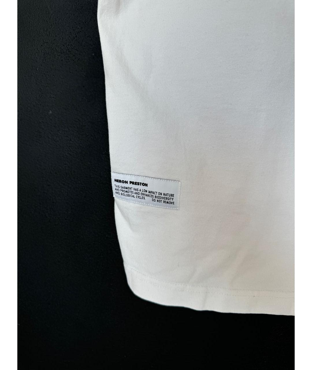 HERON PRESTON Белая хлопковая футболка, фото 6