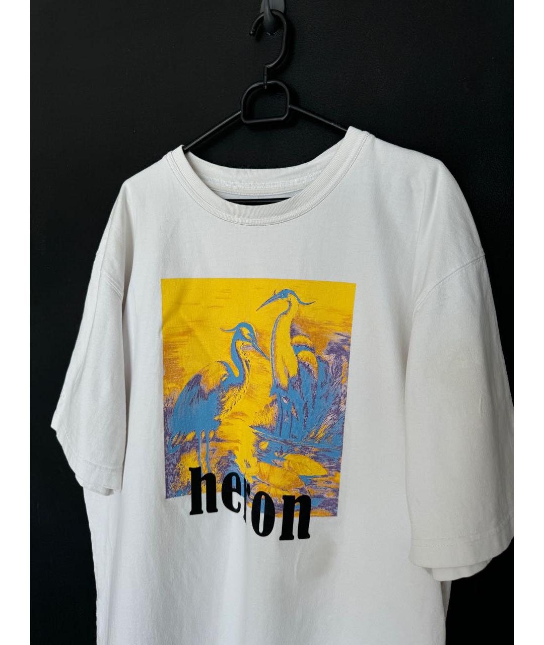HERON PRESTON Белая хлопковая футболка, фото 2