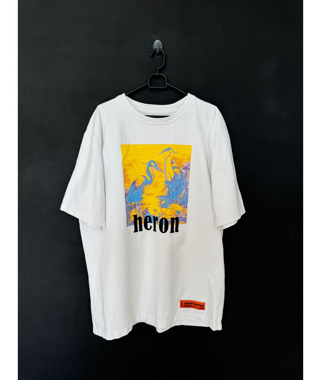 HERON PRESTON Белая хлопковая футболка, фото 8