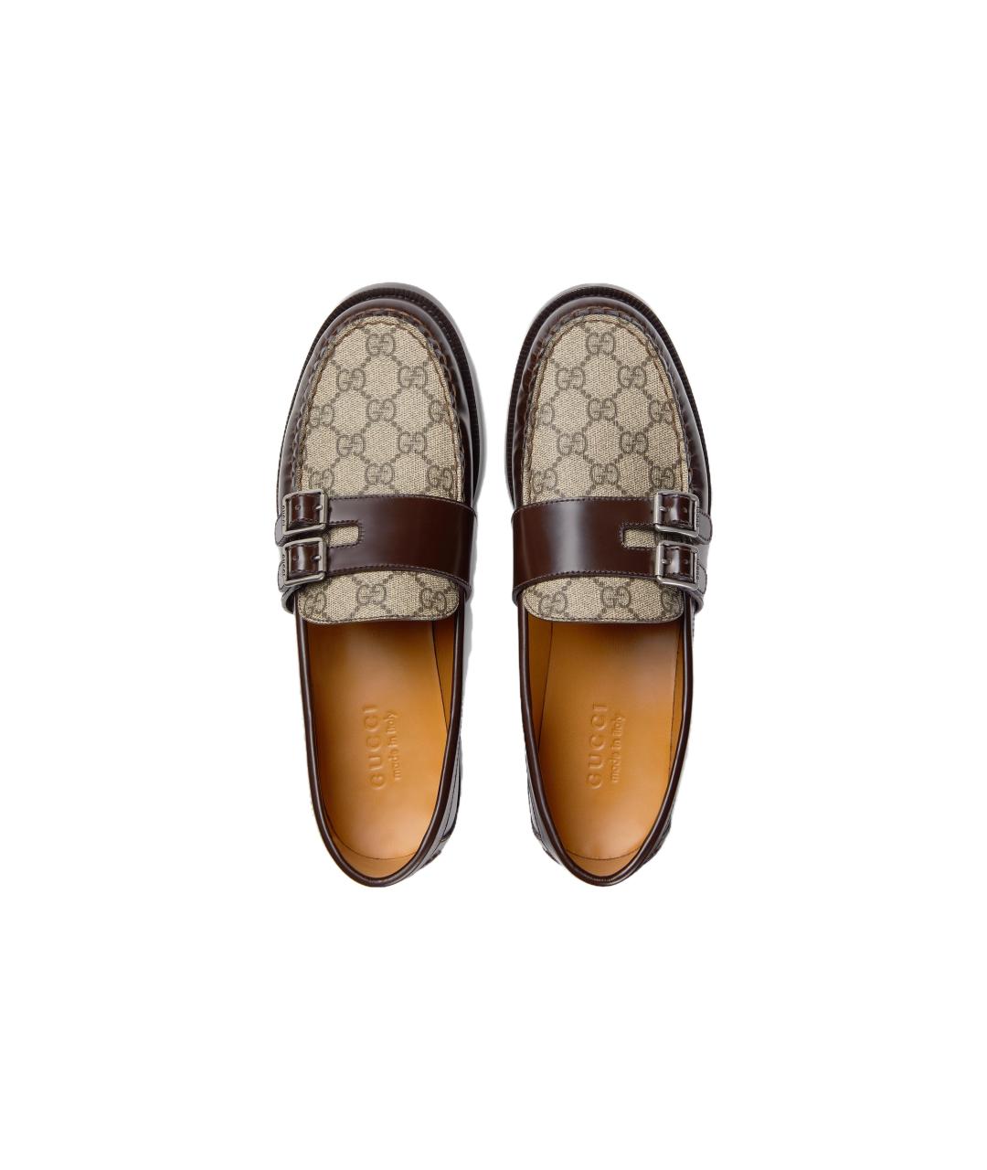 GUCCI Коричневые кожаные лоферы, фото 4