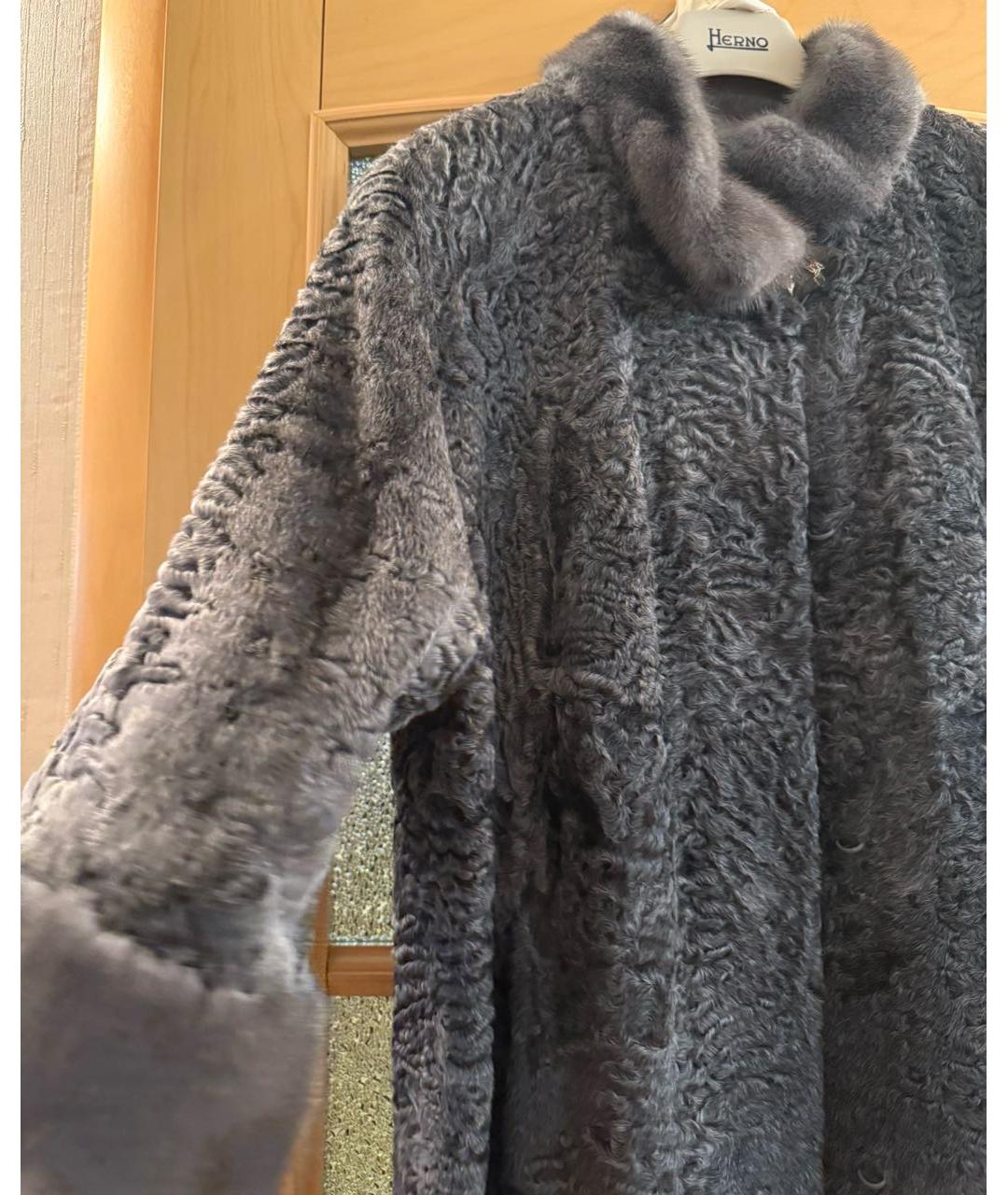 MANZONI 24 Серая меховая шуба, фото 5