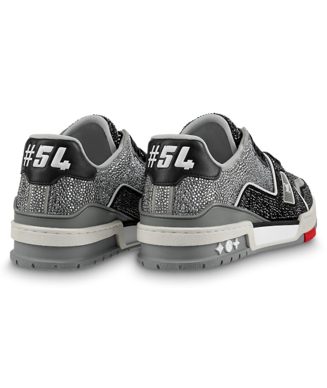 LOUIS VUITTON Серые низкие кроссовки / кеды, фото 4