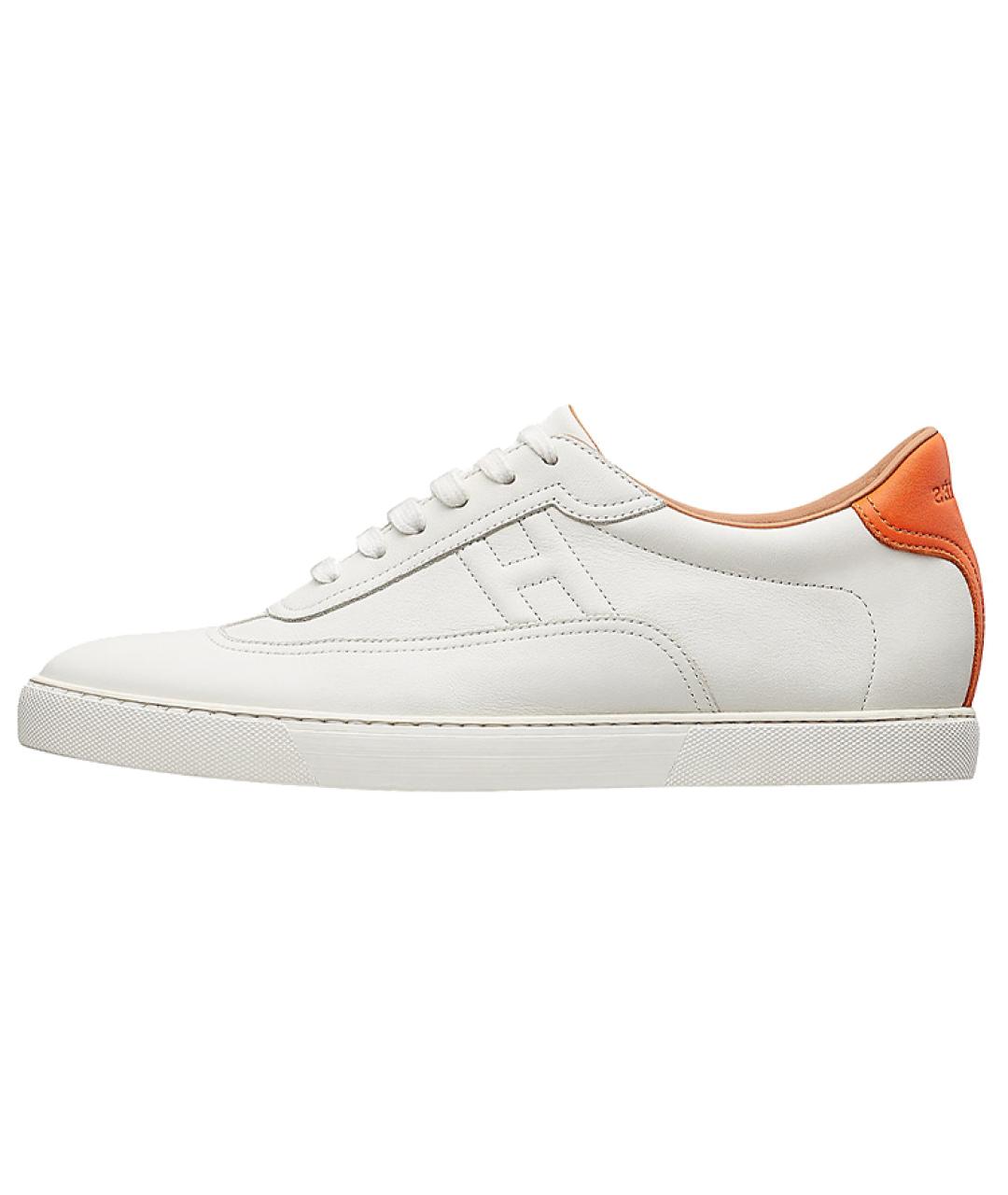 HERMES Белые кожаные низкие кроссовки / кеды, фото 2