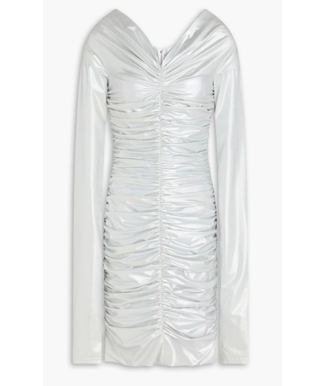 DOLCE&GABBANA Серебряное полиэстеровое вечернее платье, фото 4