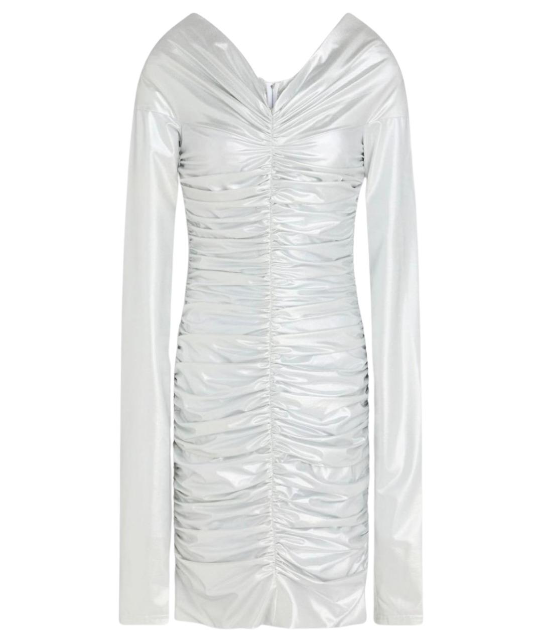 DOLCE&GABBANA Серебряное полиэстеровое вечернее платье, фото 1