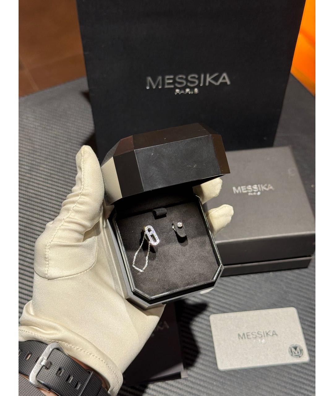 MESSIKA Серебряные серьги из белого золота, фото 4