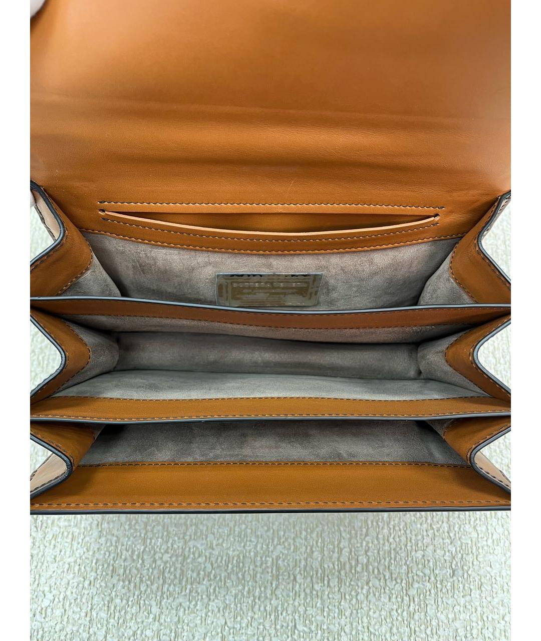 BOTTEGA VENETA Коричневая кожаная сумка с короткими ручками, фото 2