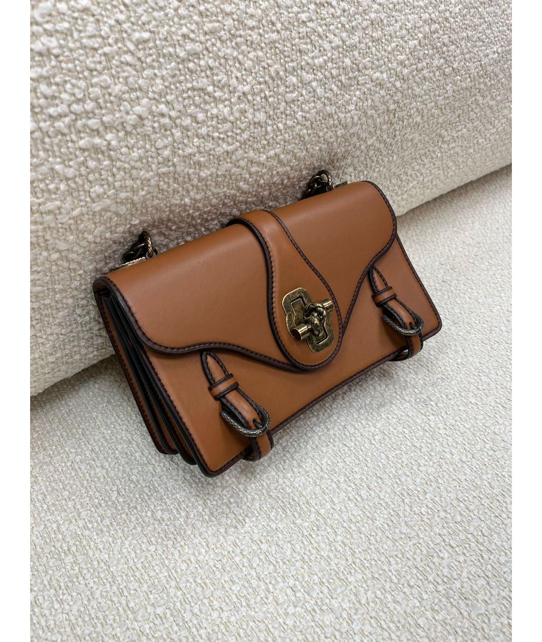 BOTTEGA VENETA Коричневая кожаная сумка с короткими ручками, фото 4