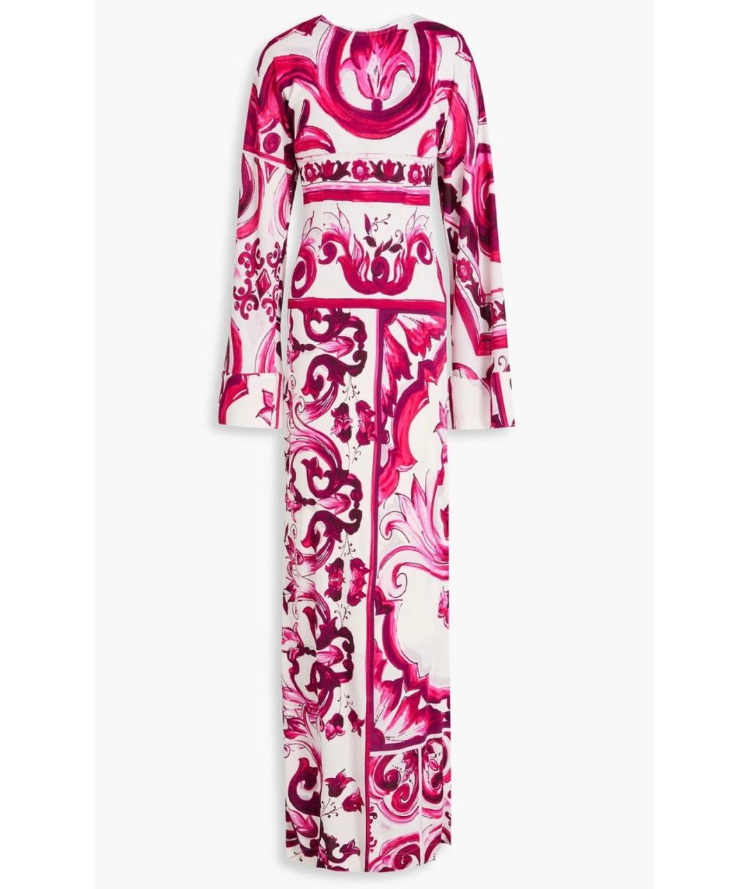 DOLCE&GABBANA Фуксия вискозное платье, фото 4