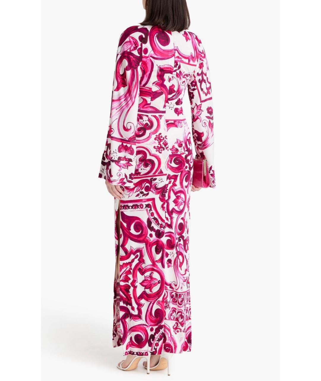 DOLCE&GABBANA Фуксия вискозное платье, фото 3